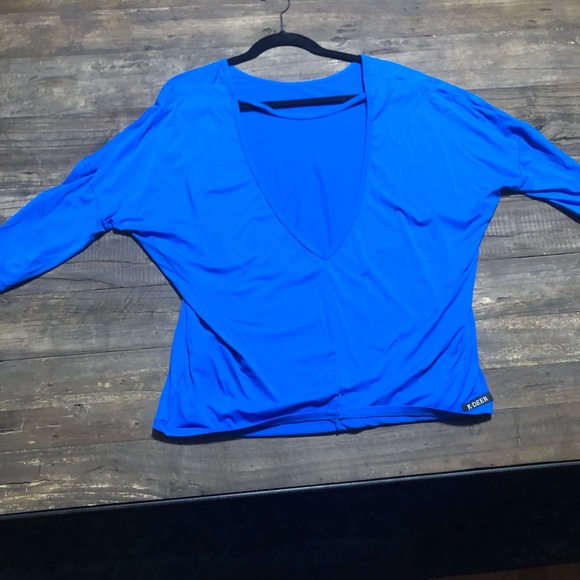 K-DEER  Microflex V-Back Pullover yoga top XL - Picture 2 of 6